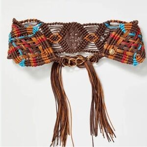 Free people oropendola belt size small new without tags dual macrame